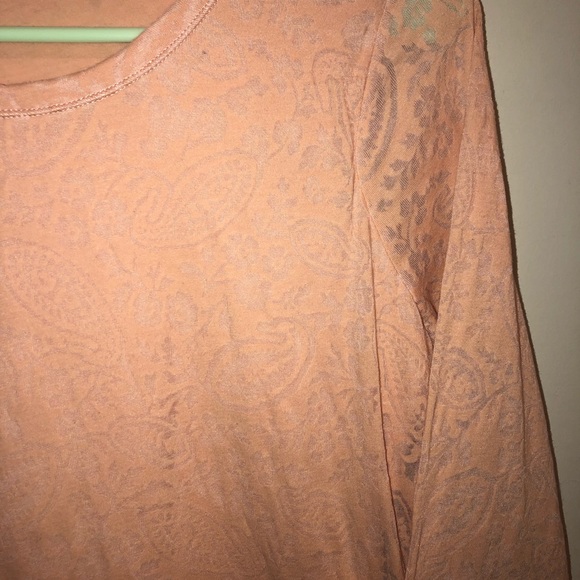 Lauren Ralph Lauren Lace Pink Orange Long Sleeve - Picture 2 of 6
